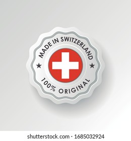 made in switzerland emblem badge