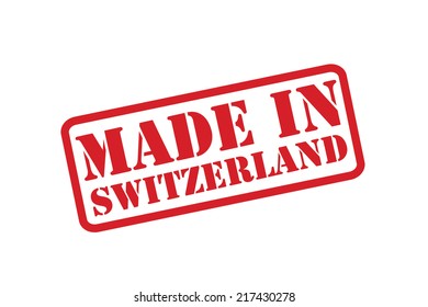 MADE IN SWITZERLAND Rubber Stamp vector over a white background.