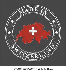 Made in Switzerland stamp vector illustration.