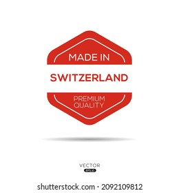 Hecho en Suiza, ilustración vectorial.