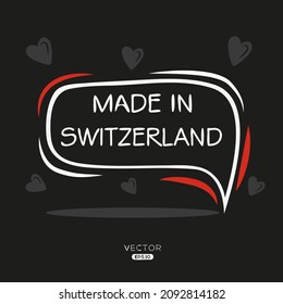 Hecho en Suiza, ilustración vectorial.