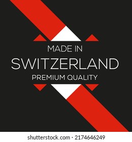 Hergestellt in der Schweiz, Vektorgrafik.