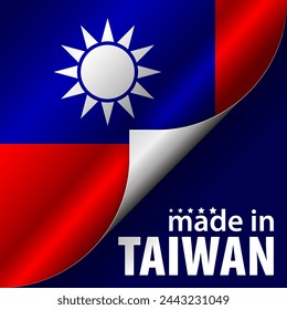 Made in Taiwan graphic and label. Element of impact for the use you want to make of it.