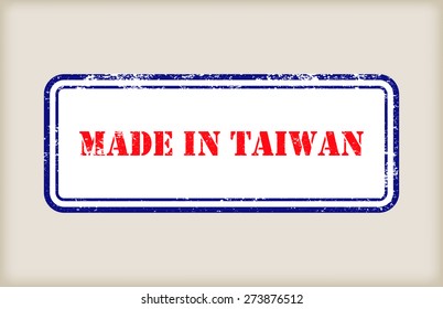 Made in Taiwan grunge rubber stamp.Vector illustration.