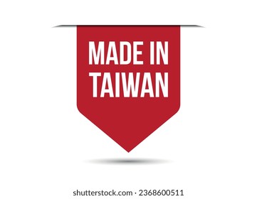 Made in Taiwan red banner design vector illustration