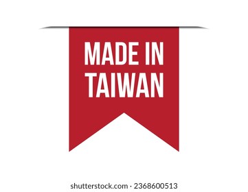 Made in Taiwan red banner design vector illustration