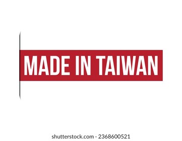 Made in Taiwan red banner design vector illustration