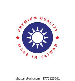 Fabricado en Taiwan vectorial badge.