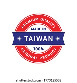 Fabricado en Taiwan vectorial badge.