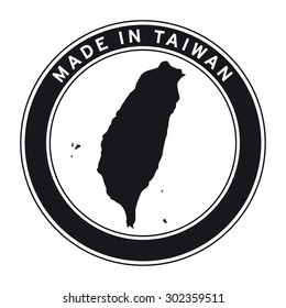 Made in Taiwan vector logo sticker button