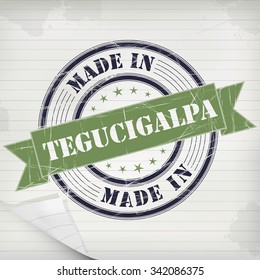 Made in Tegucigalpa vector rubber stamp on grunge paper 