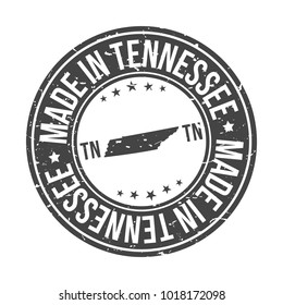 Made in Tennessee State USA Quality Original Stamp Map. Design Vector Art Seal Badge Illustration.