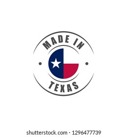 Made Texas Round Label Flag Texas Stock Vector (Royalty Free ...