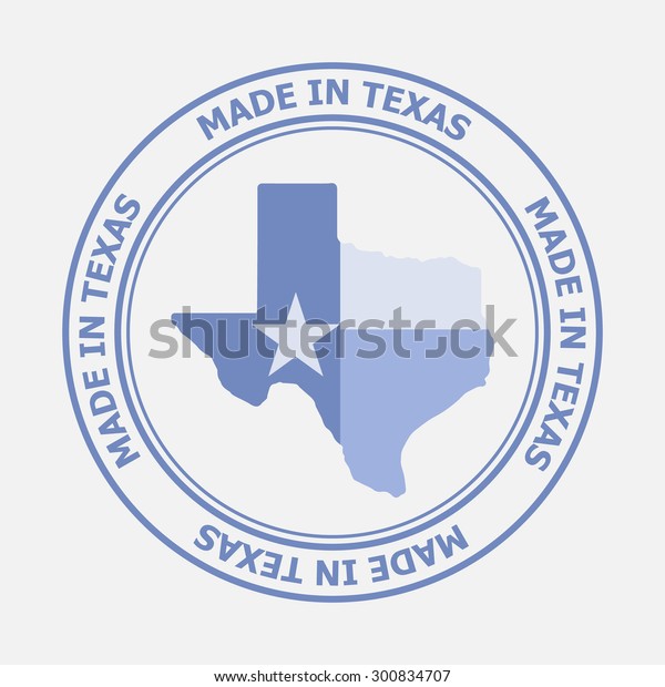 Made Texas Seal Sign Production Vector Stock Vector (Royalty Free ...