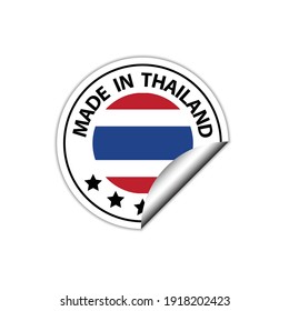 made in Thailand vector stamp. badge with Thailand  flag