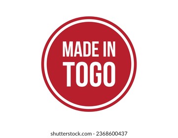 Made in Togo red banner design vector illustration