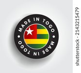 Made in Togo text emblem badge, concept background