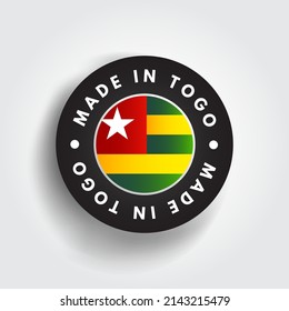 Made in Togo text emblem badge, concept background