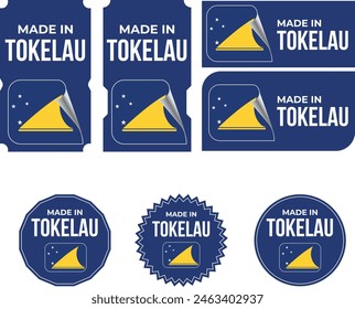 Made in Tokelau. Tokelau flag, Tag, Seal, Stamp, Flag, Icon vector