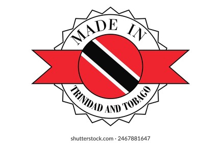Made in Trinidad and Tobago Symbol Sign With Flag