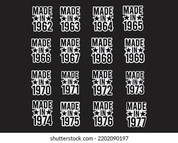 Made in t-shirt design bundle