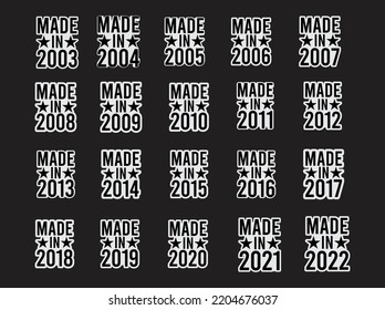 Made in t-shirt design vector file