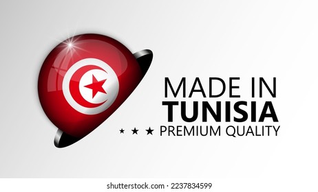 Made in Tunisia graphic and label. Element of impact for the use you want to make of it.