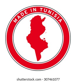 Made in Tunisia vector logo sticker button