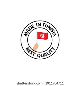 hecho en el sello vectorial de Túnez. insignia con Túnez   marcar