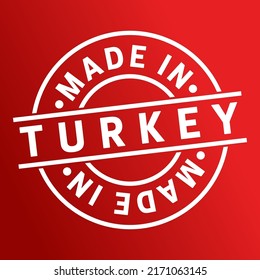 Made In Turkey Badge Simple Icon Logo Illustration