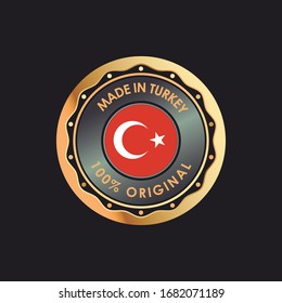 Made in turkey emblam badge