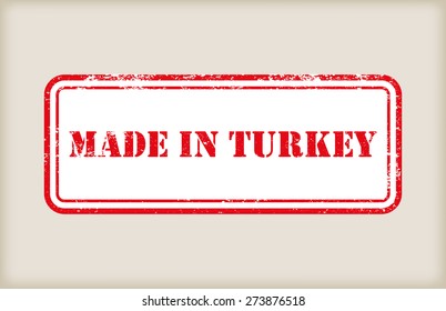 Made in Turkey grunge rubber stamp.Vector illustration.