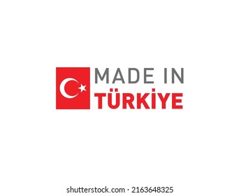 Made in Türkiye. Turkey has officially changed its name to Türkiye vector illustration