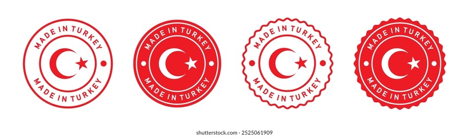Made in Turkey icon, vector illustration