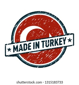 Made in Turkey label illustration