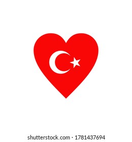 Modelo de diseño vectorial del logotipo de la etiqueta Hecha en Turquía