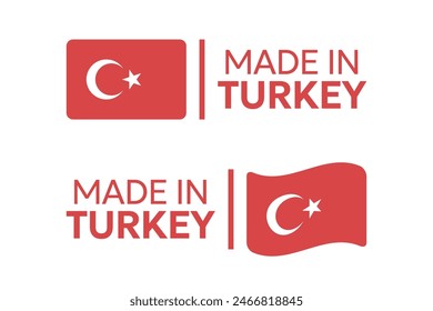 Made in Turkey Etiketten Set, Republik Türkei Produkt-Icons