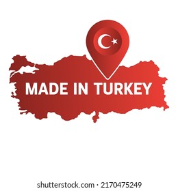 Made in Turkey (Map of the Republic of Turkey location icon)