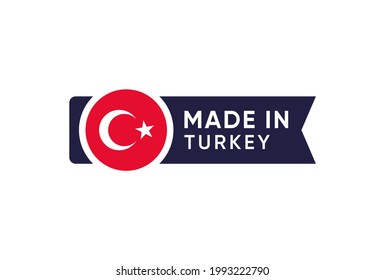 Made In Turkey Sign Badge Vector Design 