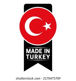 Made In Turkey Sign Badge Vector Design