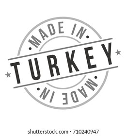 Made In Turkey Stamp Logo Icon Symbol Design. seal Badge National Product Vector.