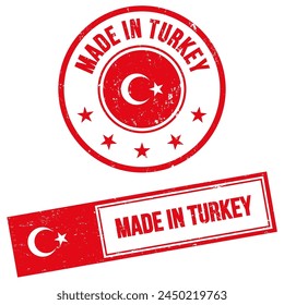Made in Turkey Stamp Sign Grunge Style