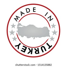 Made in Turkey stamp. vector