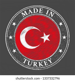 Made in Turkey stamp vector illustration.
