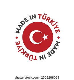 Text "Made in Turkey" um das Türkiye-Logo.