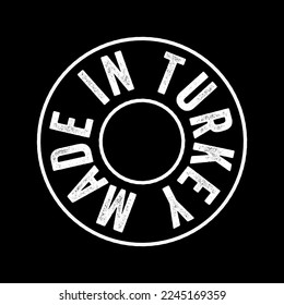 Made in Turkey text emblem stamp, concept background
