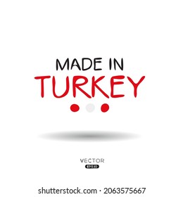 Made in Turkey, vector illustration.