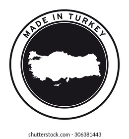 Made in Turkey vector logo sticker button