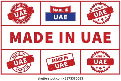 Made in VAE Rubber Stempel Set