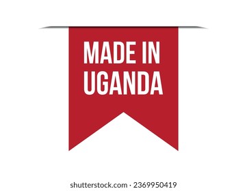 Dibujo vectorial de diseño de banderas rojas hecho en Uganda